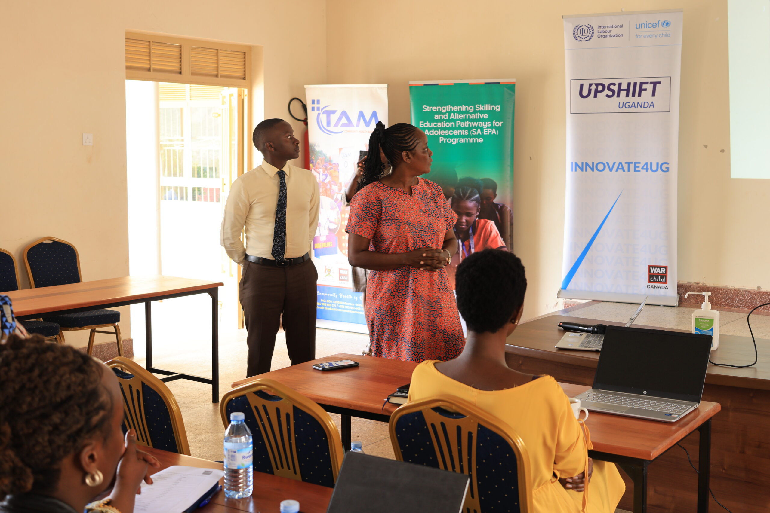 Uganda Upshift lessons. Entrepreneurs learn skills.