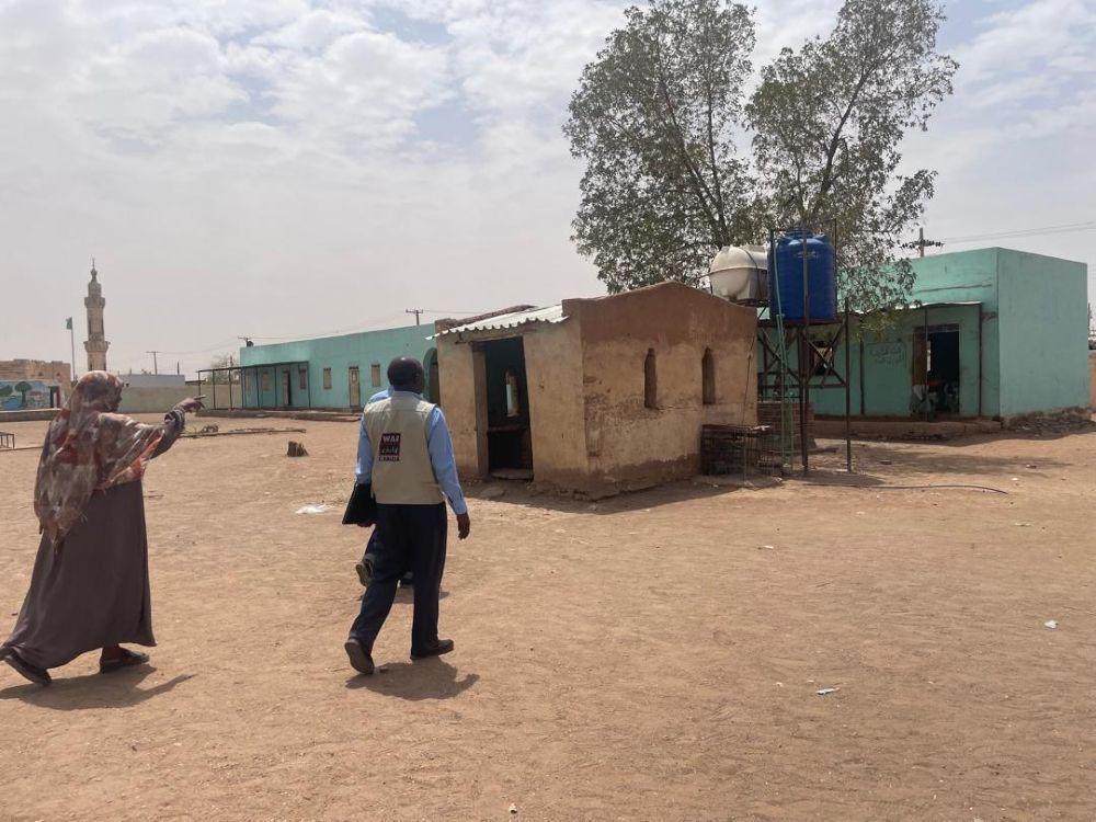 Sudan programming had been paused since 2023. New staff walk through future project spaces.